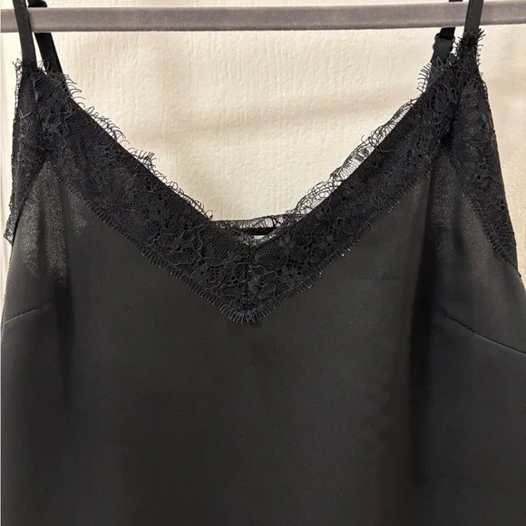 Topshop Black Lace Detail Cami Camisole Top - Picture 2 of 10